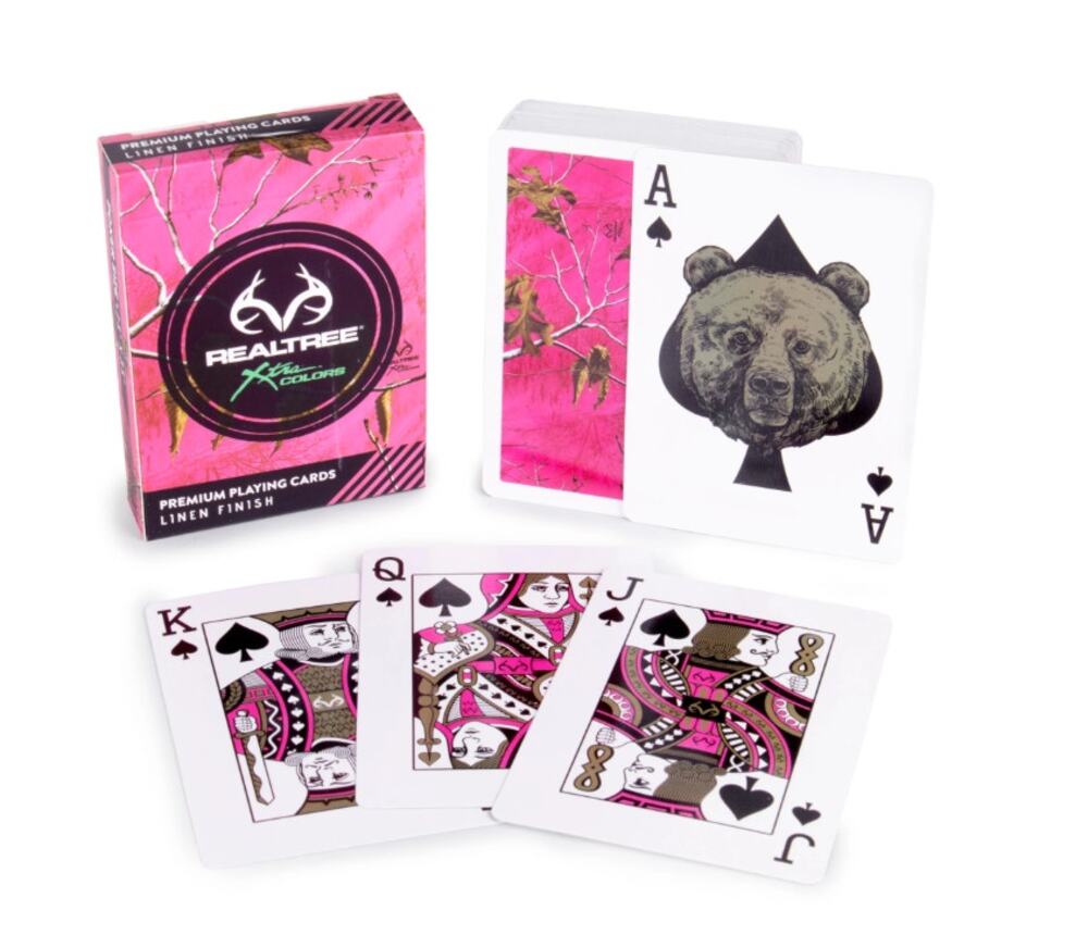 Brybelly Realtree Pink Paradise Camouflage Playing Cards Linen Finish Camo New